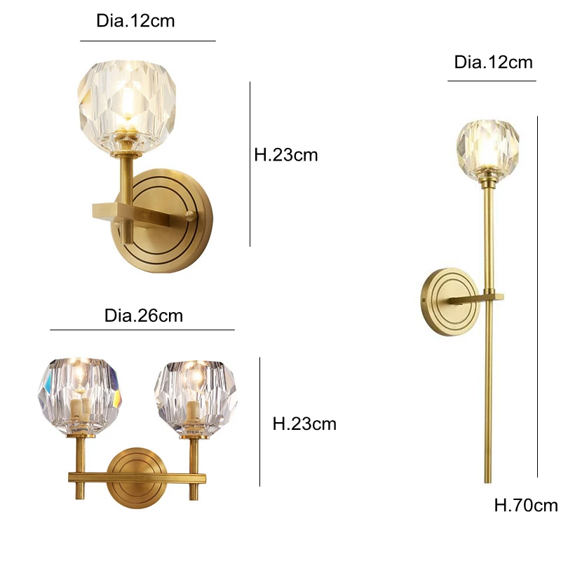 Traditional Full Brass Wall Lamp Black Gold Glass Shade Living Room Wall Mounted Light Villa Luxury Art Decoration Lamp E14 Bulb image 3