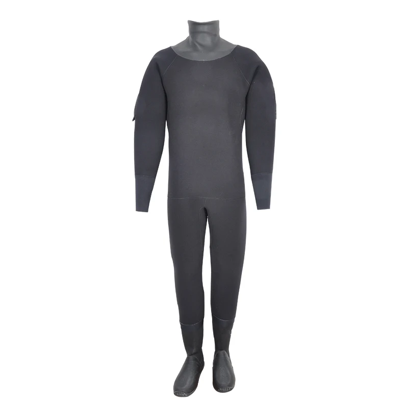 

YONSUB-Custom-Made Neoprene Dry Suit with Boots, Warm Waterproof Suit, Kayak Sailing Back Zipper, Scuba Diving, High Density, 8m