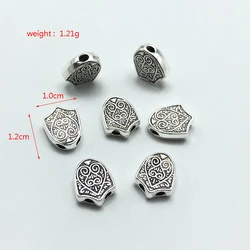 15pcs double-hole connected carving pattern prayer beads for fashion jewelry making DIY handmade bracelet accessories