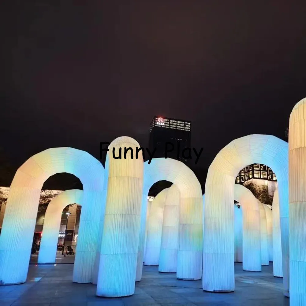 Promotional inflatable LED arch decorative color change blow up lighting archway for party event decoration