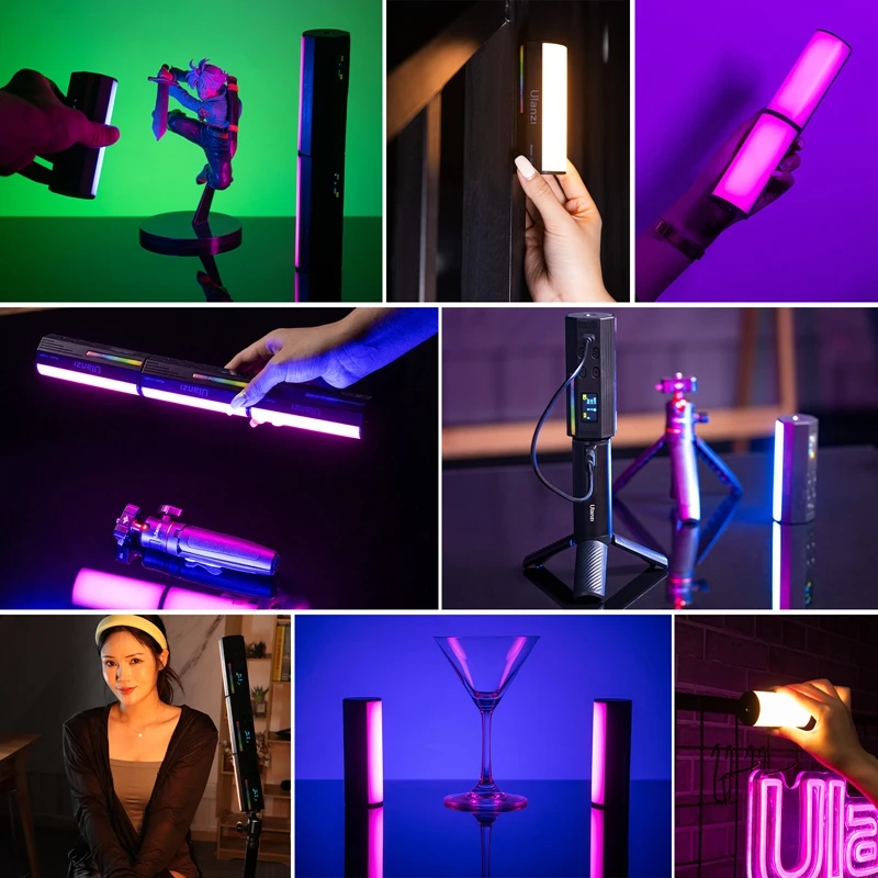 Ulanzi Mini RGB Stick LED Video Licht Volle Farbe Magnetische Handheld RGB Stick Rohr Licht Lampe Dimmbare Fotografie Studio Licht