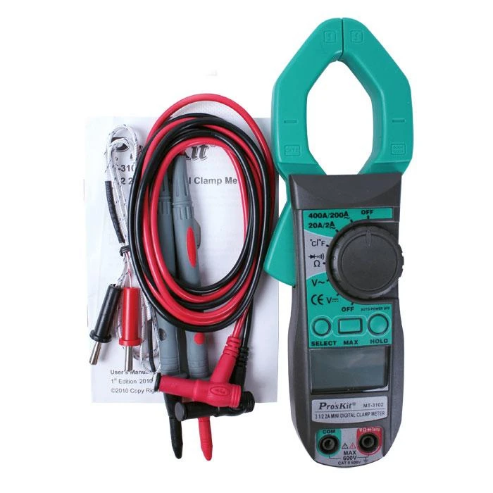 Proskit MT-3102 Clamp Meter Multimeter Current Clamp Meter AC/DC Digital Ammeter Low Voltage Display Data Holding Diode Test