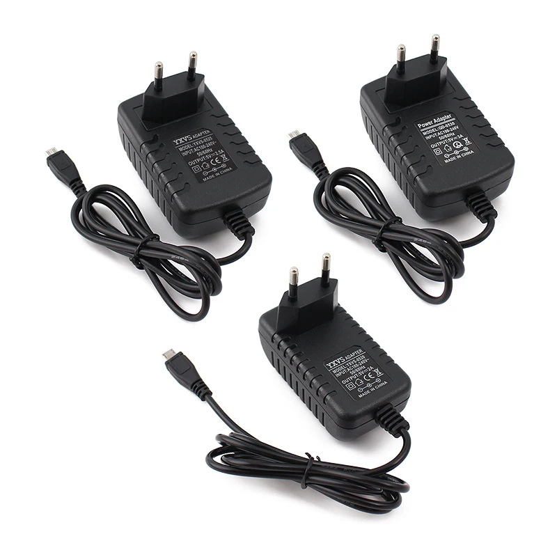 AC 100-240V DC 5V 2A 3A Power Adapter for Raspberry Pi  Tablet Charger with Micro Usb Interface