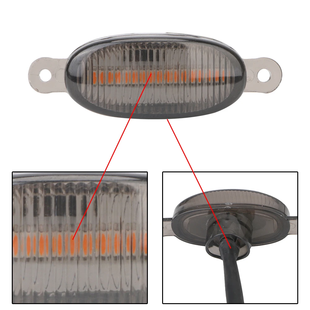 Car Eagle Eye Light Universal LED Amber Grille Lighting Kit 6 SMD 3030 12V Front Grille Lighting