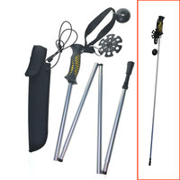 Wading Rod Pole Staff Collapsible Aluminum Alloy 1.39m Fishing Stick Hiking Accessory Outdoor Water Probe Pole Folding Tackle