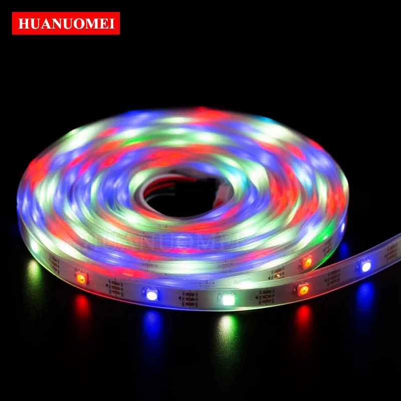 DC5V 30LEDs/m SK6812 RGBW Digital Pixel Light LED Strip Flexible Tape 5050 SMD TV Lamp White/Black PCB IP20/IP65/IP67