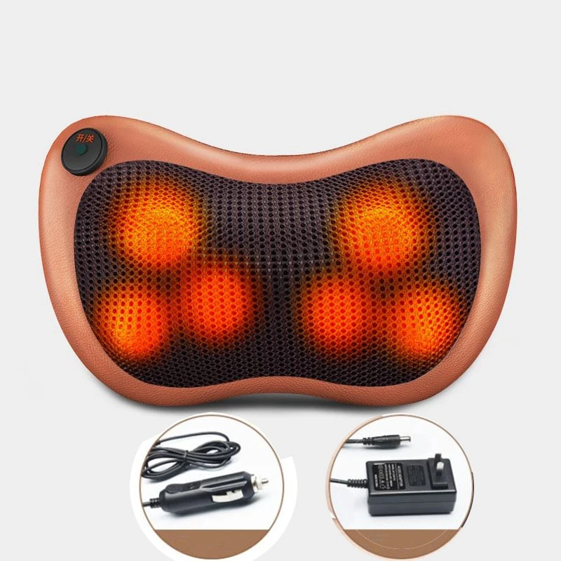 Neck Massager Car Home Cervical Shiatsu Massage Neck Back Waist Body Electric Multifunctional Massage Pillow CushionNeck Massage