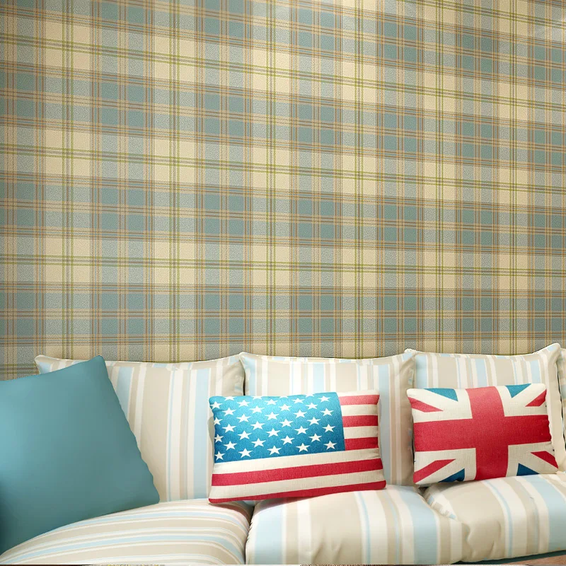 Modern Scottish Grid Wallpaper Pure Paper Wall Paper Roll Living Room Wall Paper For Walls,vintage Wallpapers 3d Embossed,papel