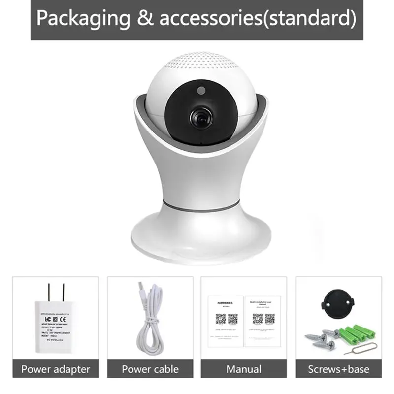 Dome Guard Camera 1080P FHD Night Vision 360 Degree Coverage Motion Human Detection Video surveillance