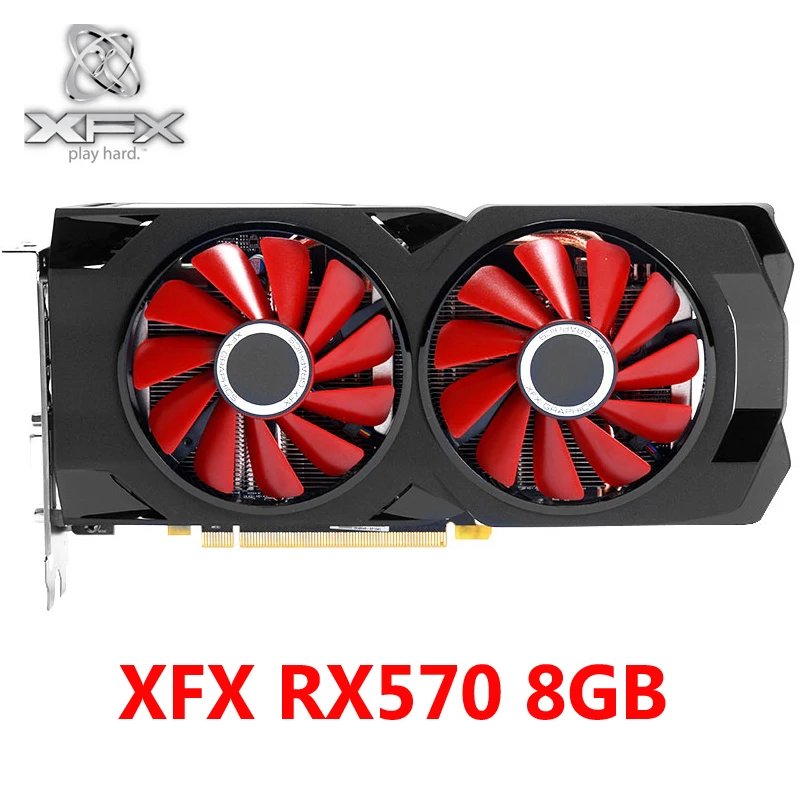 Imagem -03 - Xfx-placas Gráficas Originais para Amd rx 500 Série de Placas de Vídeo Vga Rx570 Hdmi Dvi 256bit Gddr5 rx 570 8gb