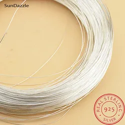 Genuine Real Pure Solid 925 Sterling Silver Wire Thread Metal Silver String Line Necklace Bracelet Earring Jewelry Making 1meter