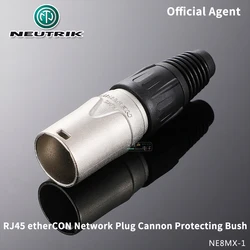 Neutrik etherCON RJ45 CAT5 Network Plug Male Cable Connector Carrier Cannon Jacket Protecting Bush Fits 3.5 - 8mm Cable O.D.