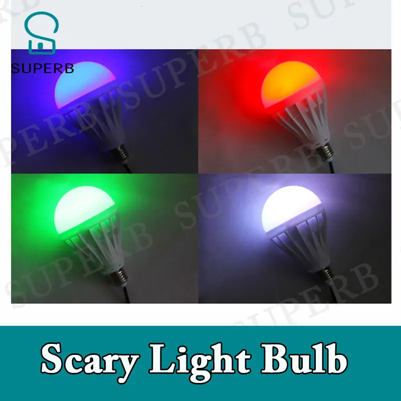 

Room escape prop Scary light bulb create a hair-raising atmosphere scary scenario horrible theme haunted house horror bulb