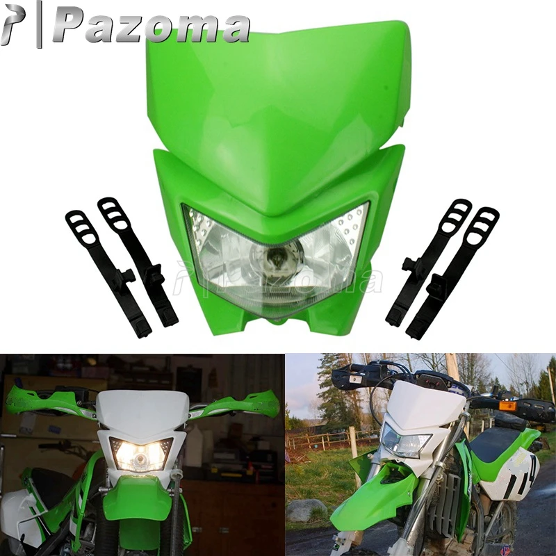 For Street Bike Motocross Dual Sport Headlight Fairing For Kawasaki KMX KX KLX KLR KLE ZZR KDX 110 125 140 250 300 450 650 WR