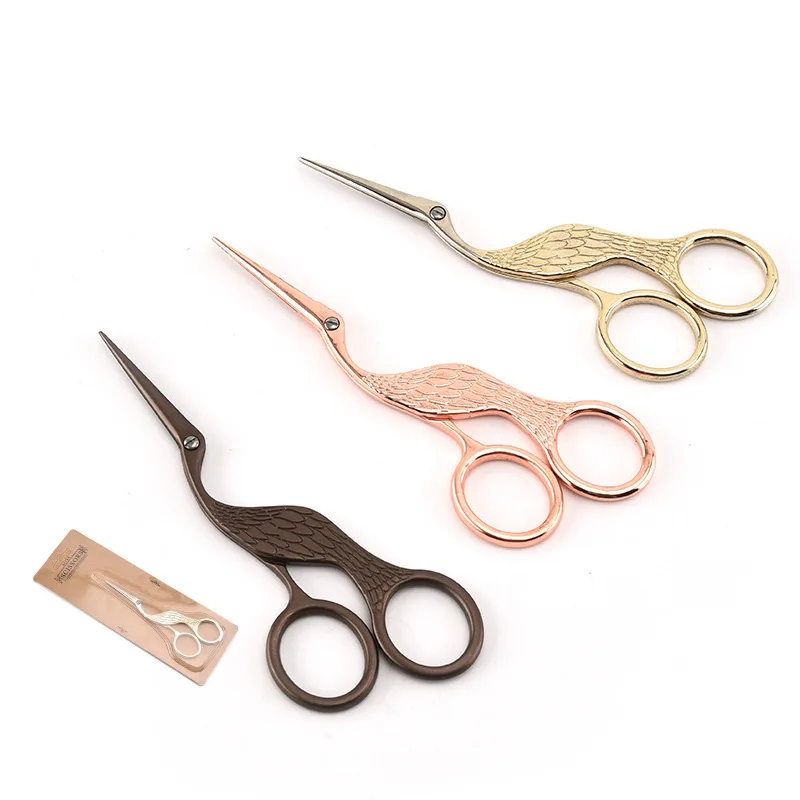 1Pcs Tailor's Scissors Sewing Scissors for Needlework Tailor's Accessories Vintage Heron Shaped Stainless Steel Scissor Sewing