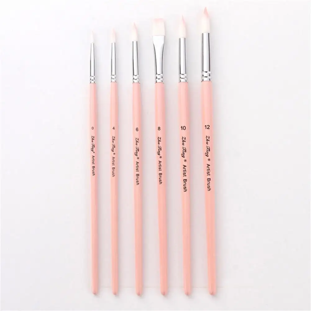 Paint Brush Nylon Paint Brush Set Comfortable Grip Portable  Durable Rock Canvas Paint Brush Set