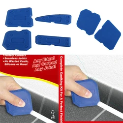 4Pcs Kit di strumenti per calafataggio sigillante per giunti in Silicone spalmatore spatola raschietto strumenti di riparazione del bordo piastrelle per pavimenti bordi strumento più pulito