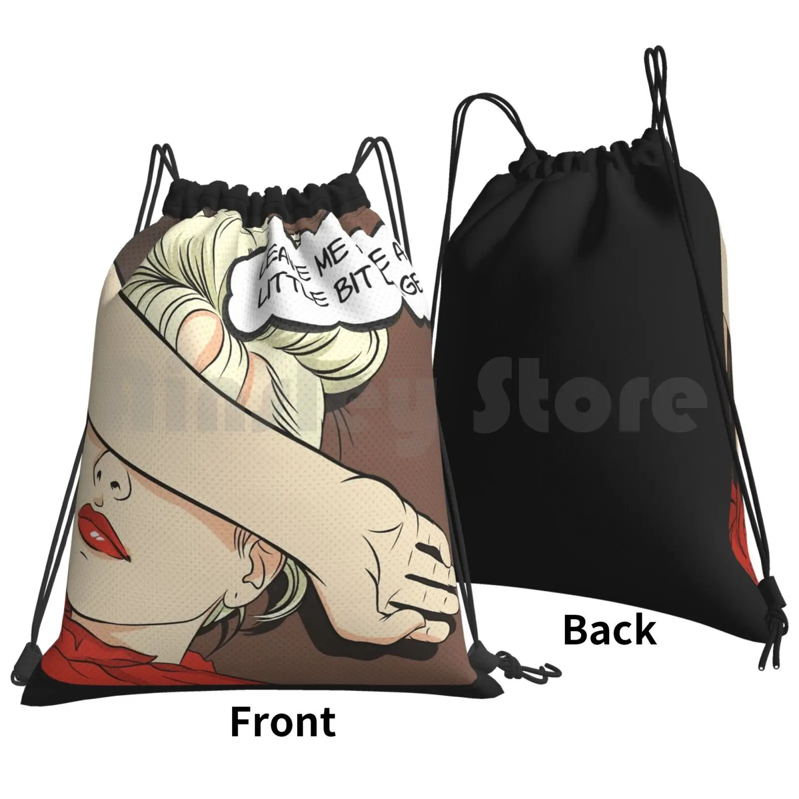 Leave Me Backpack Drawstring Bag Riding Climbing Gym Bag Leave Rcb Hayley Red Tired Sad Music