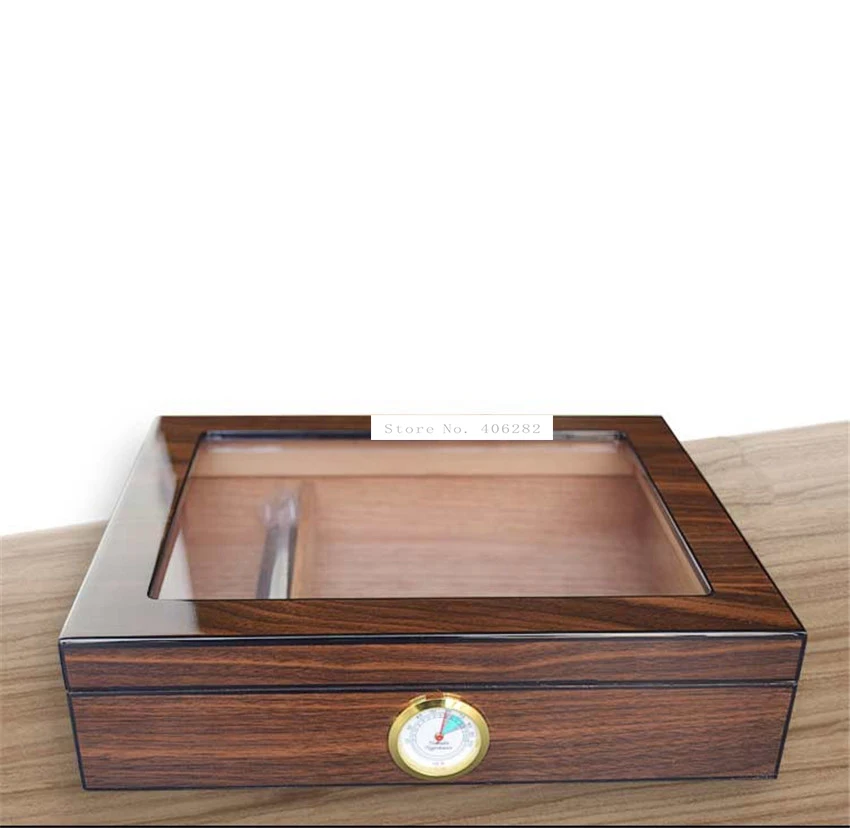 

1PC Vintage Wood 1-30pcs Cigar Storage Box Case Smoking Cigar Humidor Wooden Tray Hygrometer Humidifier Moisturizing Storage Box