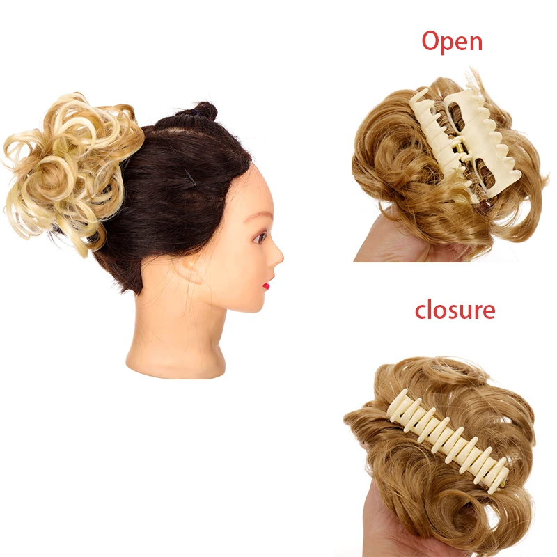 New Concubine Store Synthetic Hair Ladies Wig Claw Clip Short Ponytail Big Wave Curly Hair Tiger Mouth Clip Ponytail