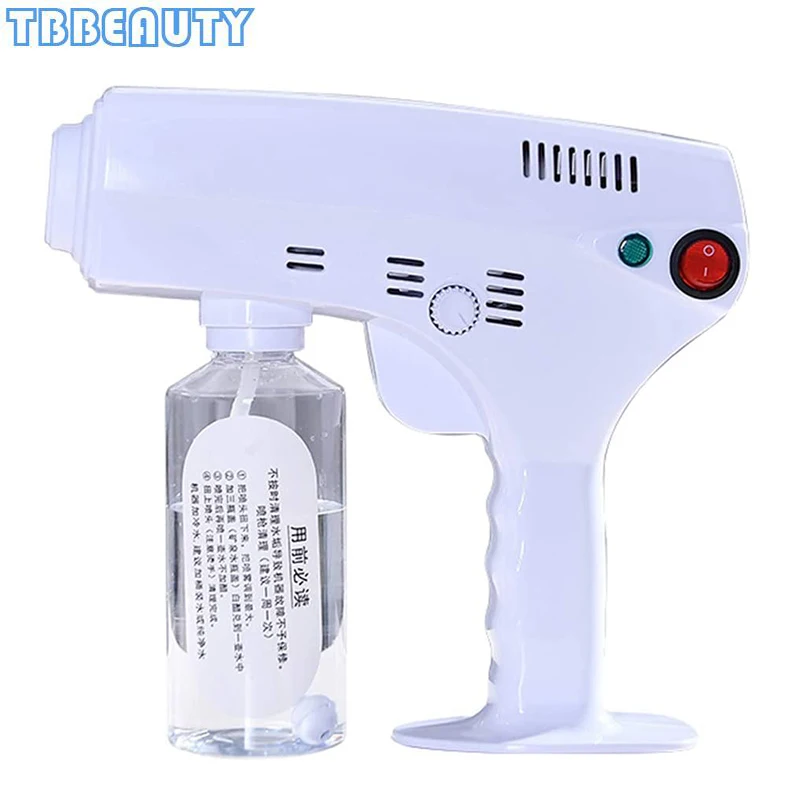 

1200W 260ML Handheld Blue Light Nano Steam Gun Hair Spray Machine Ultra Fine Aerosol Water Disinfection Mist Trigger