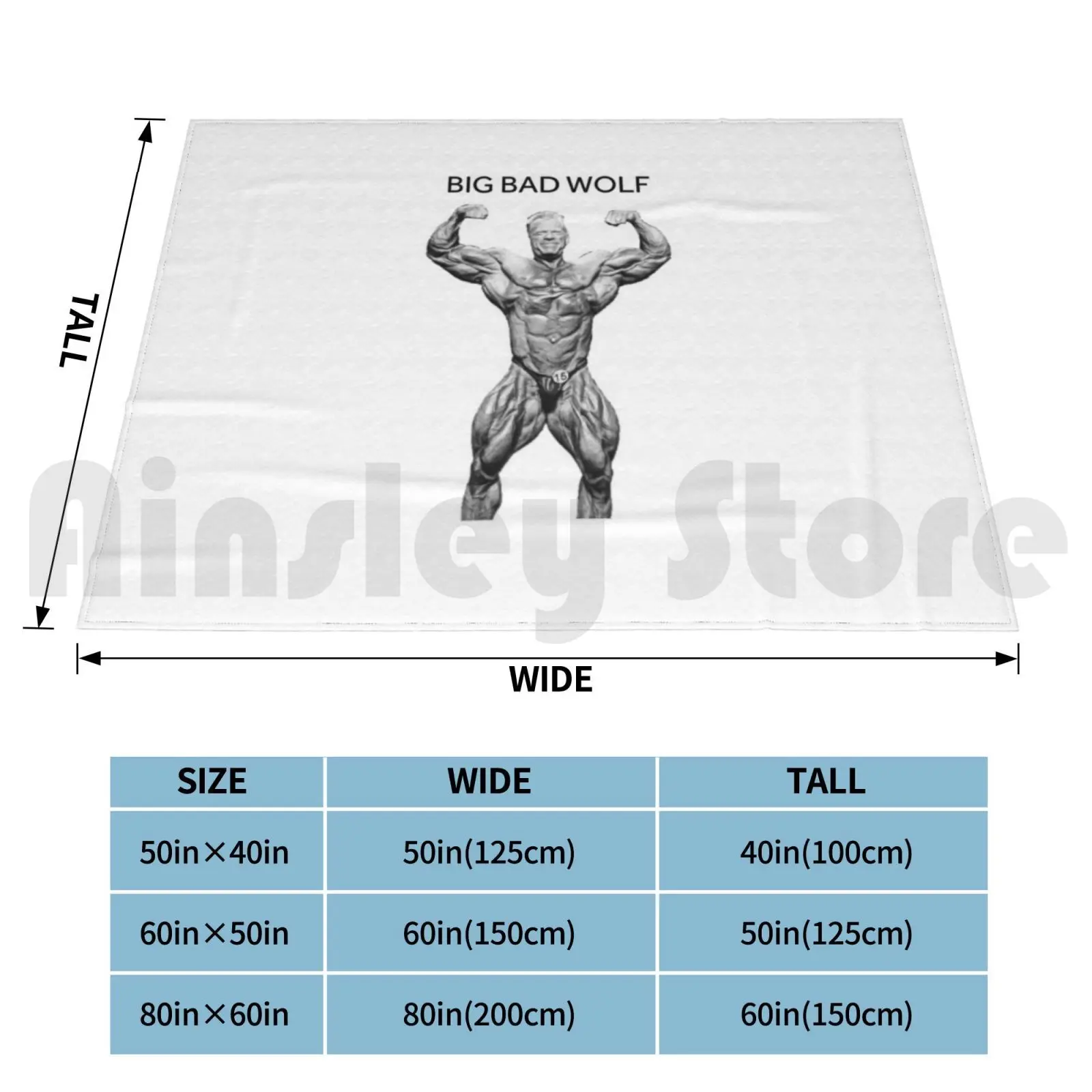 Big Bad Wolf Blanket Fashion Custom Dennis Wolfe Big Bad Wolf Ifbb Bodybuilder Bodybuilding Gym Fitness