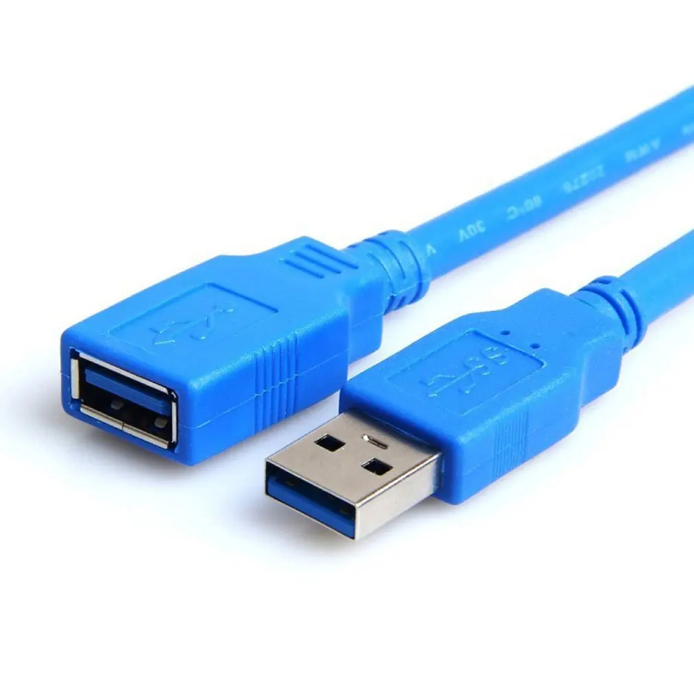 3FT Blue USB 3.0 0.5m Type A Male to A Female Super Speed Extension Cable Converter Adapter Computer Connection Dropshipping