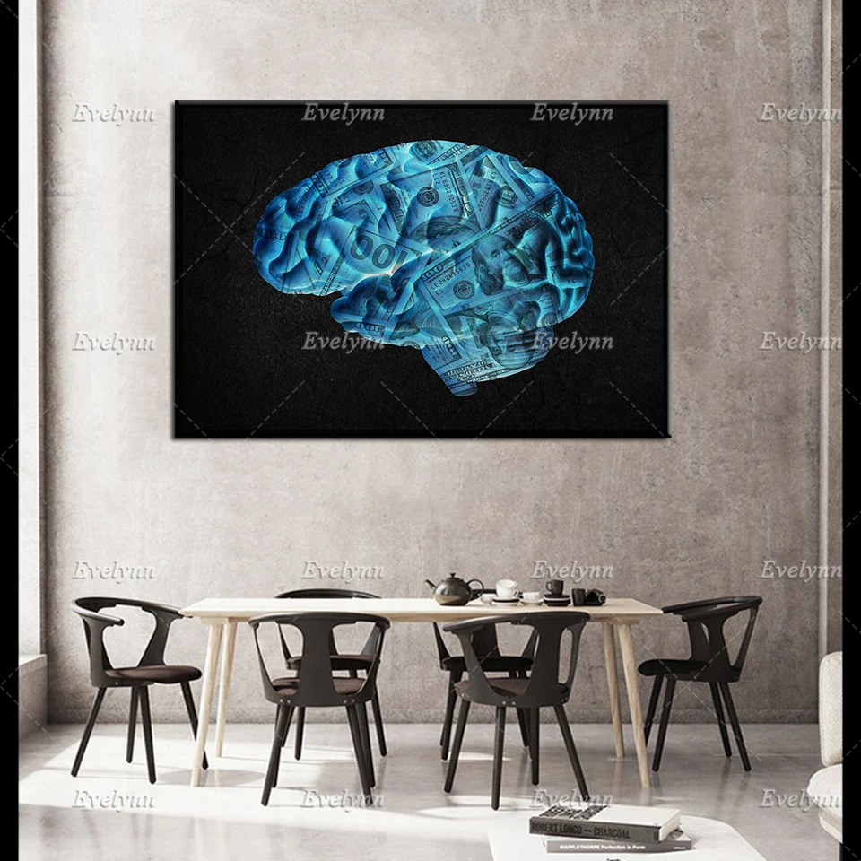 Money Mindset Canvas Print - Success Print Wall Art/ Money On My Mind Posters And Prints Modular Pictures Living Room Decoration