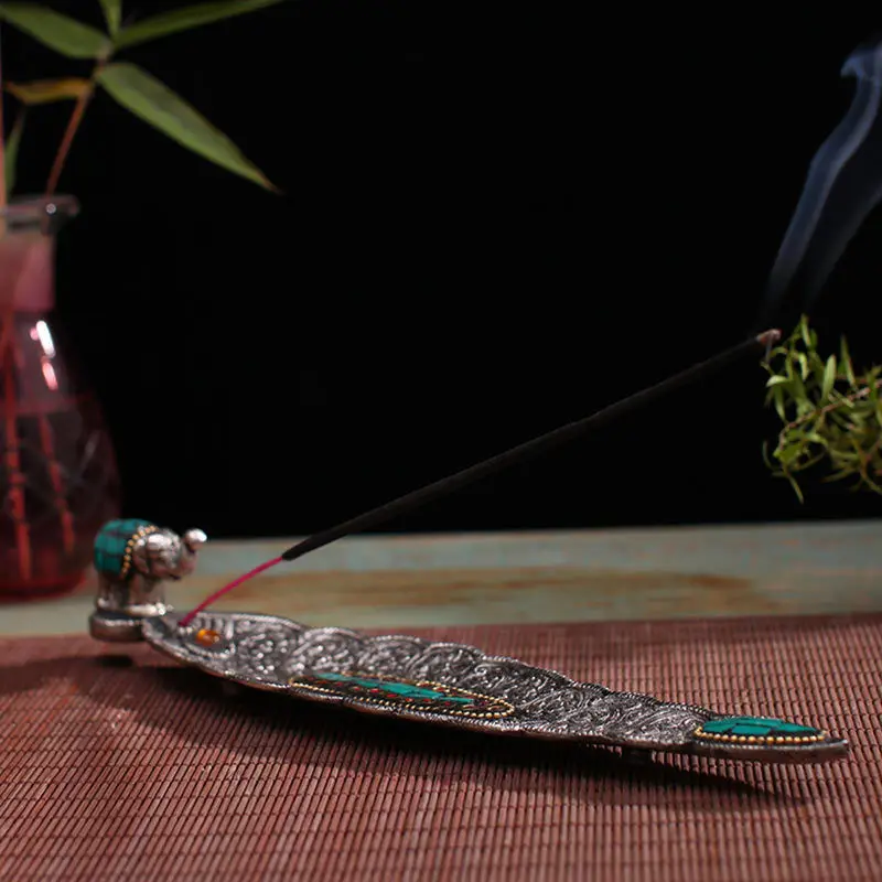 

Indian Incense Burner Imported Handmade Pure Copper Alloy Small Incense Stick Incense Incense Board Smoked Household Indoor