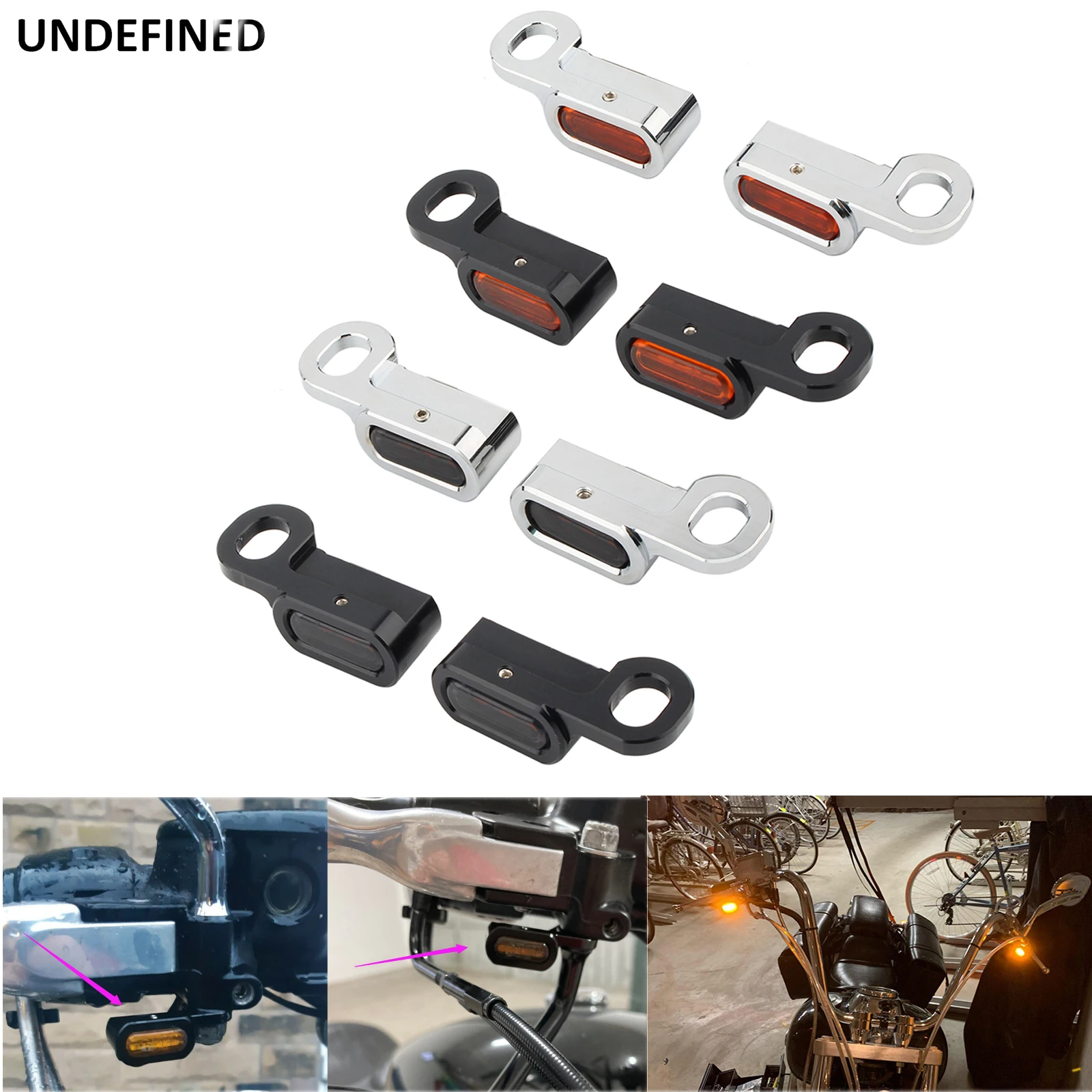 Mini LED Turn Signal Light 3 Wire Indicator Blinker Hydraulic Clutch For Harley Touring Road King Street Electra Glide 2009-2020