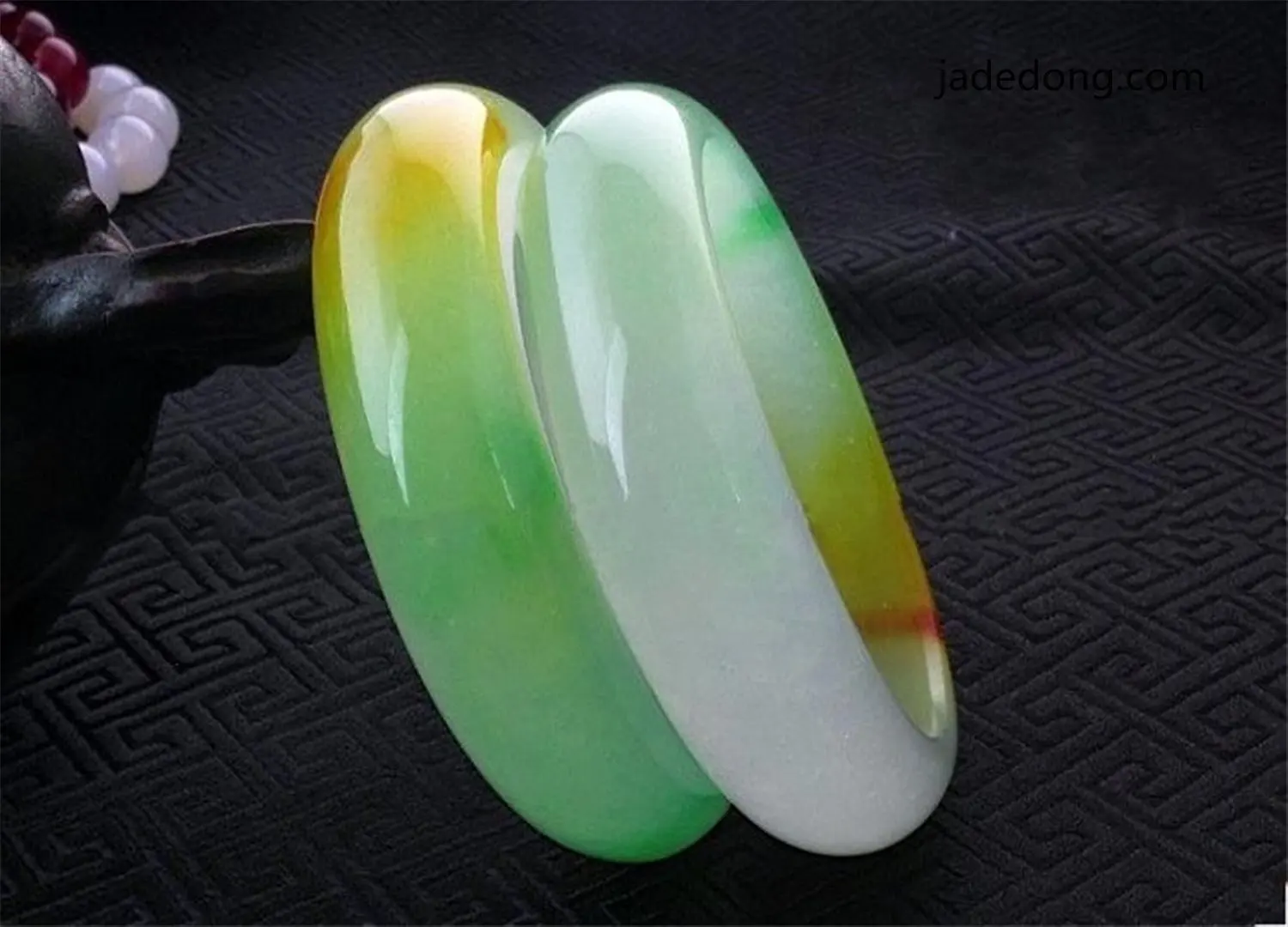 Natural Beautiful Emerald 3 Colors Green Women Jade Bangle Bracelet Morther Gift Gemstone Jewelry Jadeite Jade image 3