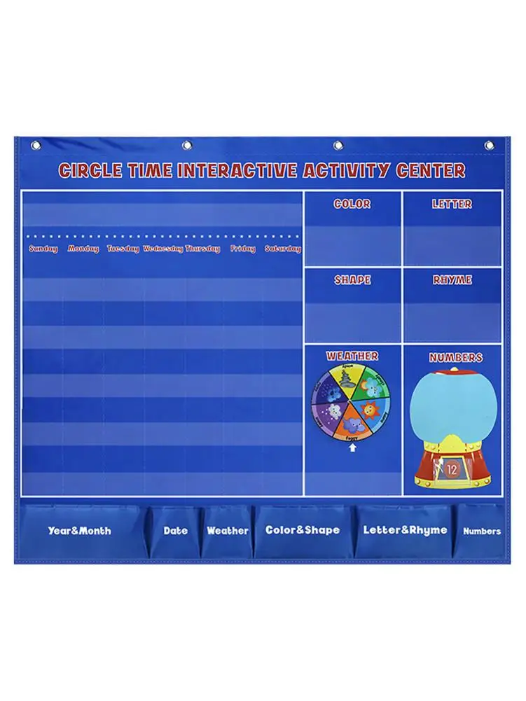 Trẻ Em Hình Tròn Thời Gian Trung Tâm Bỏ Túi Đồ Bộ Trẻ Em Giáo Dục Học Màu Sắc Lịch Đếm Từ Ngữ Vần Hình Túi Bảng Xếp Hạng