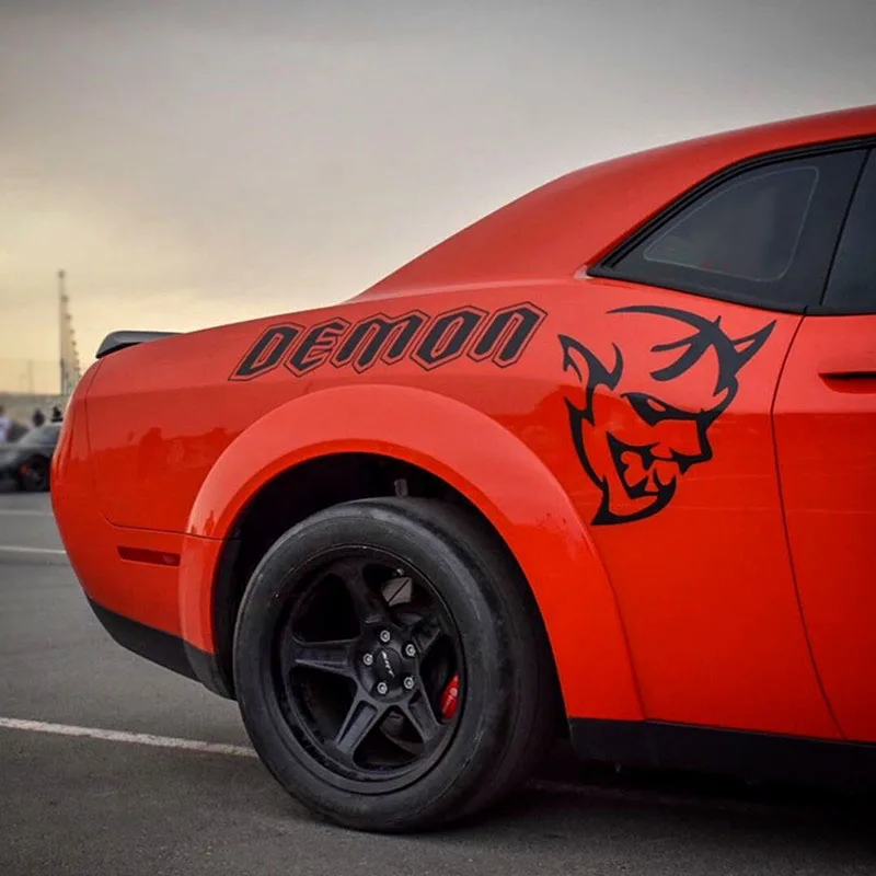 

Evil Cool Styling Trunk Side Body Tail Demon Decal Wrap Sticker Graphic Vinyl Accessories for Dodge Challenger