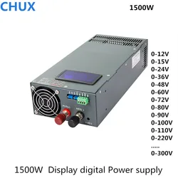 Switching Power Supply 1500W 12v 15v 24v 27v 36v 48v 60v 72v 80v 90v 100v 110v  220v 300v With Display Adjustable Power Supply