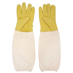 Beekeeping Gloves Anti Bee Sting Protective Sleeves Breathable Long Mesh Sheepskin Gloves 1Pair Apiculture Beekeeper Bee Tools