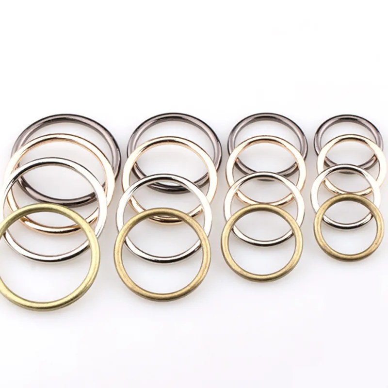 20pcs/lot 20mm - 35mm Bronze Silver Black Gold Circle O Ring Connection Alloy Metal Shoes Bags Belt Buckles DIY Accessorie