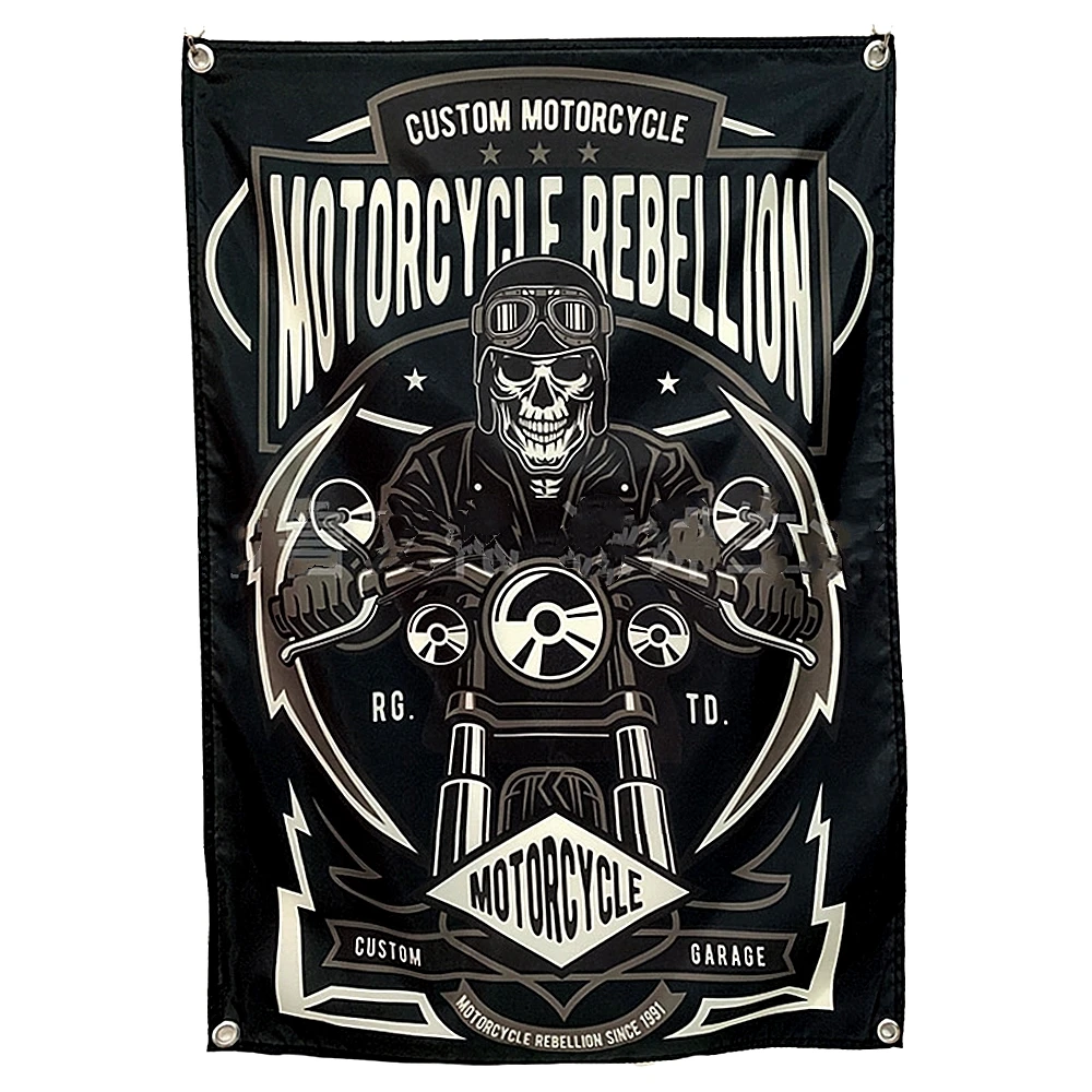 

Motorcycle locomotive tattoo Poster Flag Banner Tapestry ISN Background Cloth Wall Stickers Bar Cafe Studio Bedroom Decoration