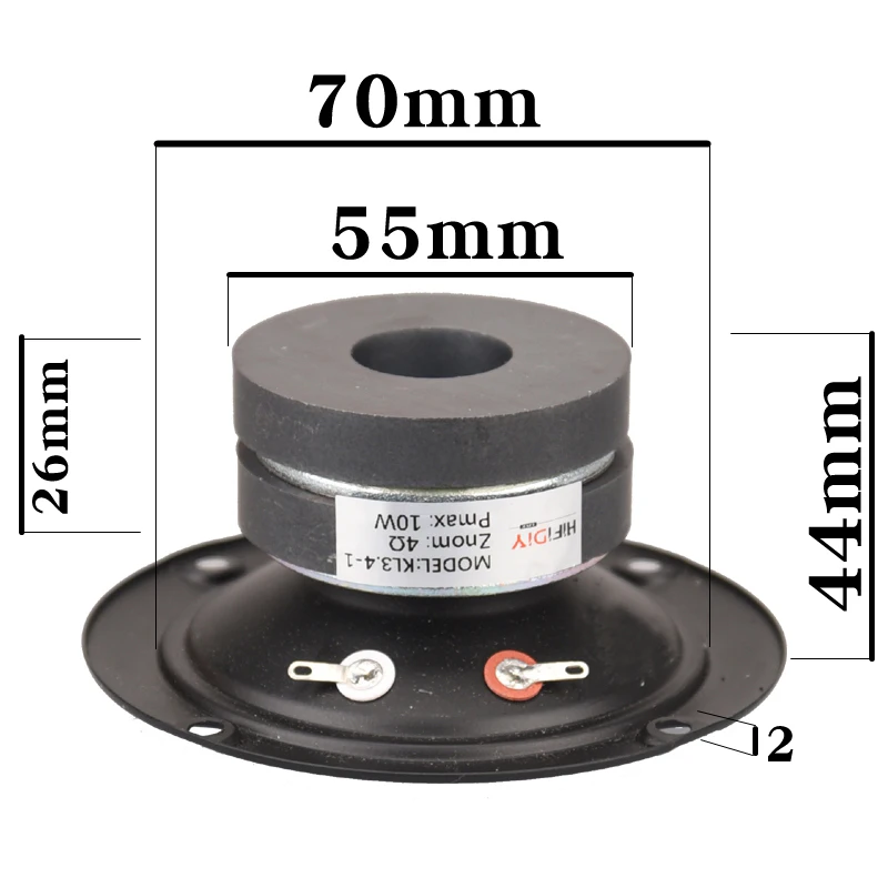 HIFIDIY LIVE 3 4 pulgadas 99mm KTV Tweeter Unidad de altavoz cono de papel 4 OHM 10W altavoz de frecuencia completa ATreble altavoz KL3.4-1