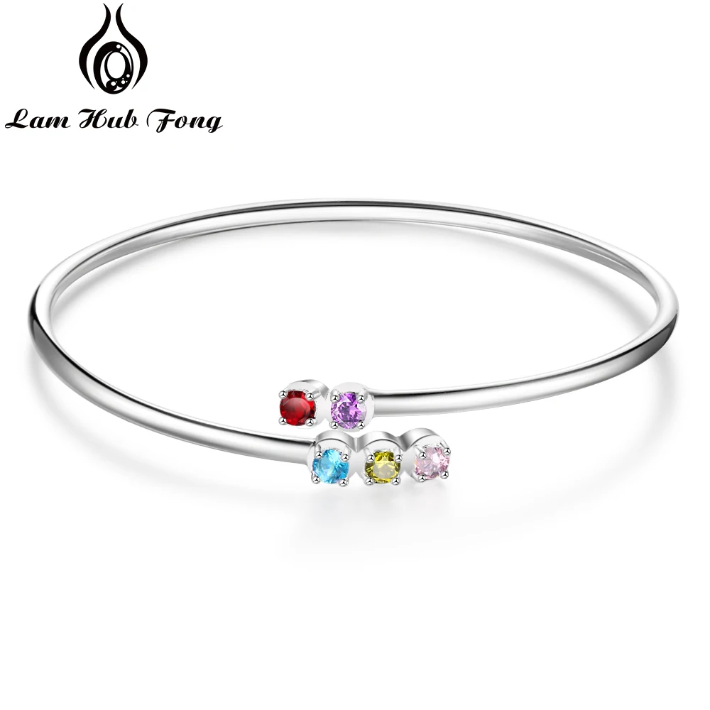 

Silver Color Bracelets & Bangles Personalized Birthstone Bracelet Fine Jewelry Anniversary Gift for Women (Lam Hub Fong)