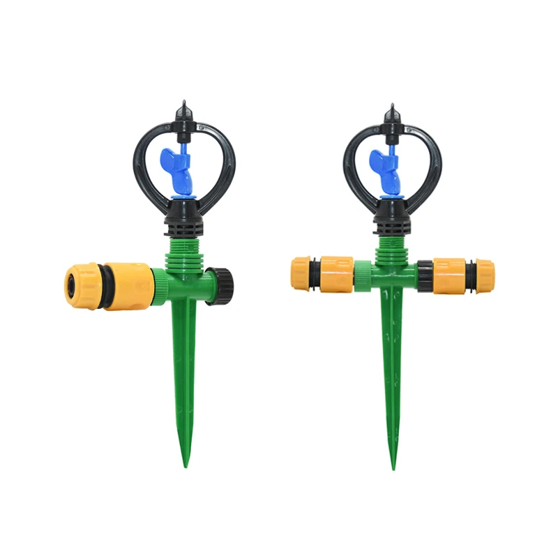 Garden Farm Irrigation Sprinkler With Support 360 Degrees Rotary Lawn Sprinklers Garden Gardening Water Watering 1Pcs