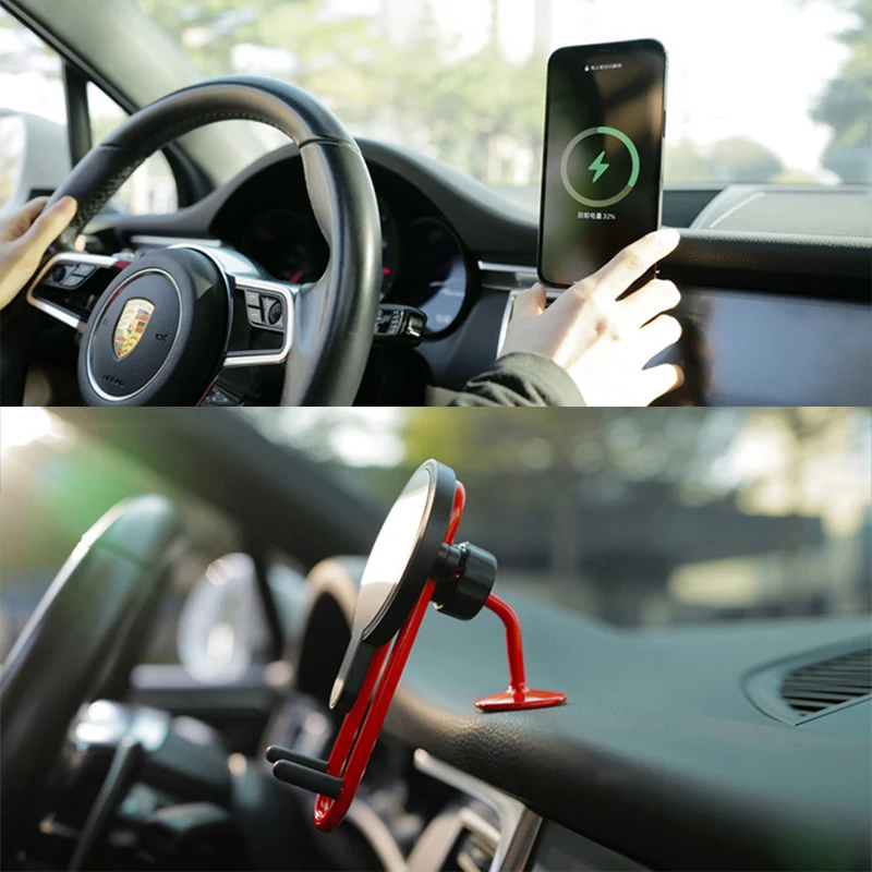 Magnetic Holder For Phone In Car Mobile Support Magsafe Mount Accessories Interior Part Wireless Charging Bracket For iPhone 12