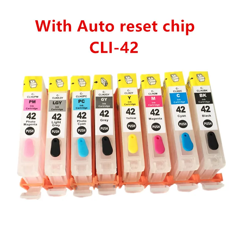 Refillable CLI42 for Canon CLI-42 Ink Cartridge For CLI42 With ARC Chip For Canon PRO100 Printer