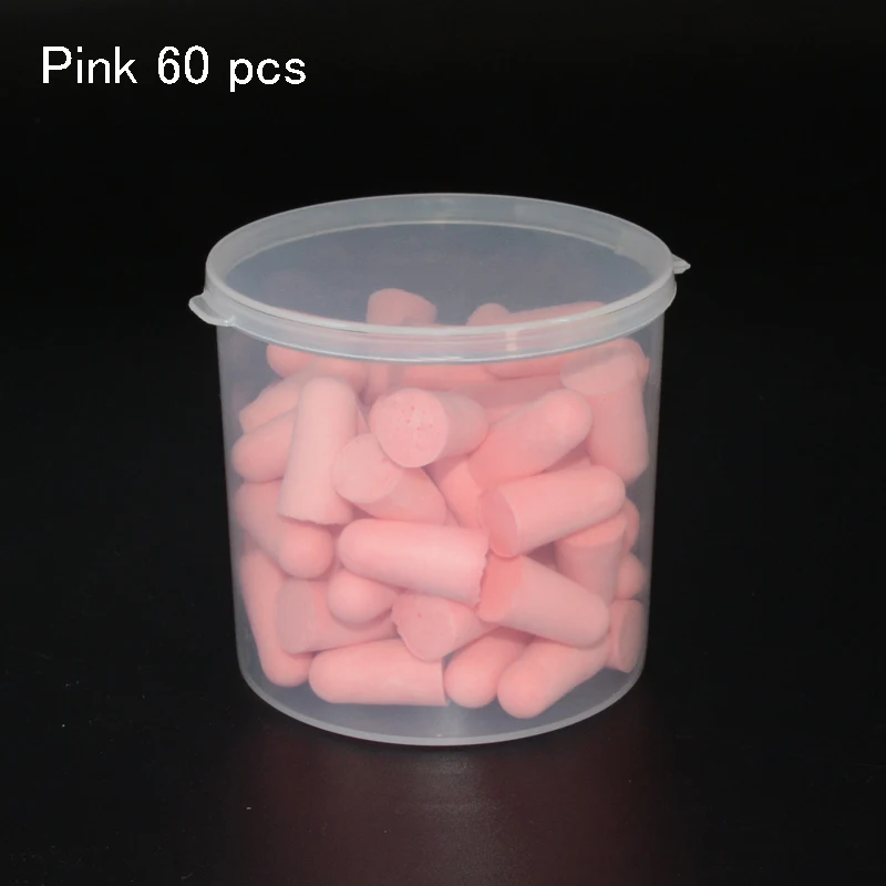 60 Pcs Earplugs For Sleeping Anti-Noise Antinoise Ear Plugs Oordopjes Tapones Oido Ruido Sponge Noise Canceling Reduction Sleep