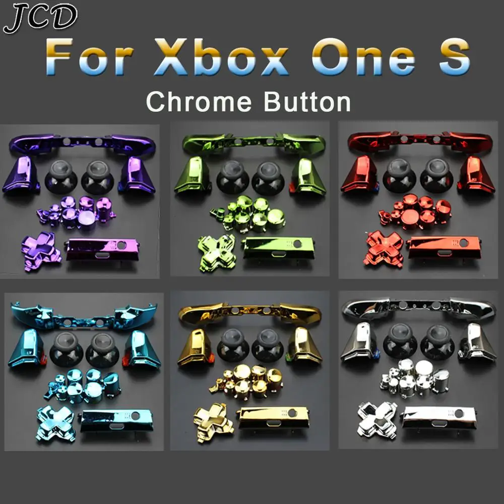 JCD Plastic&Chrome Plating Full Button Set Dpad RT LT RB LB ABXY Guide ON OFF Buttons For Xbox One S Controller Gamepad Repair - Image 3