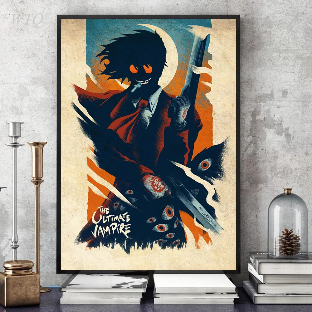 HELLSING Fighting Poster Anime Posters Canvas Painting Wall Posters Wall Art Picture Home Decor Decoration for Living Room Decor