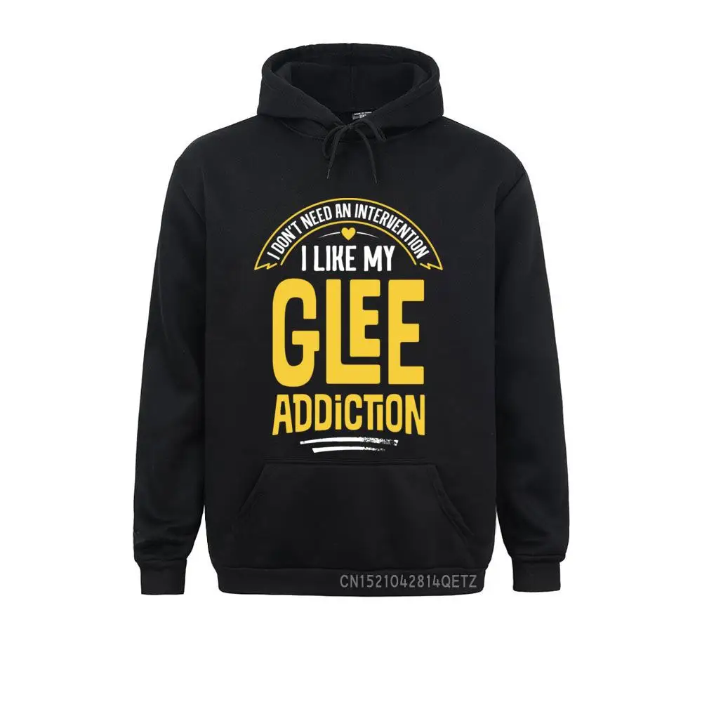 Funny Glee I Like My Addiction Pullover Hoodie Lovers Day Hoodies Long Sleeve Simple Style Sportswears Plain Sweatshirts