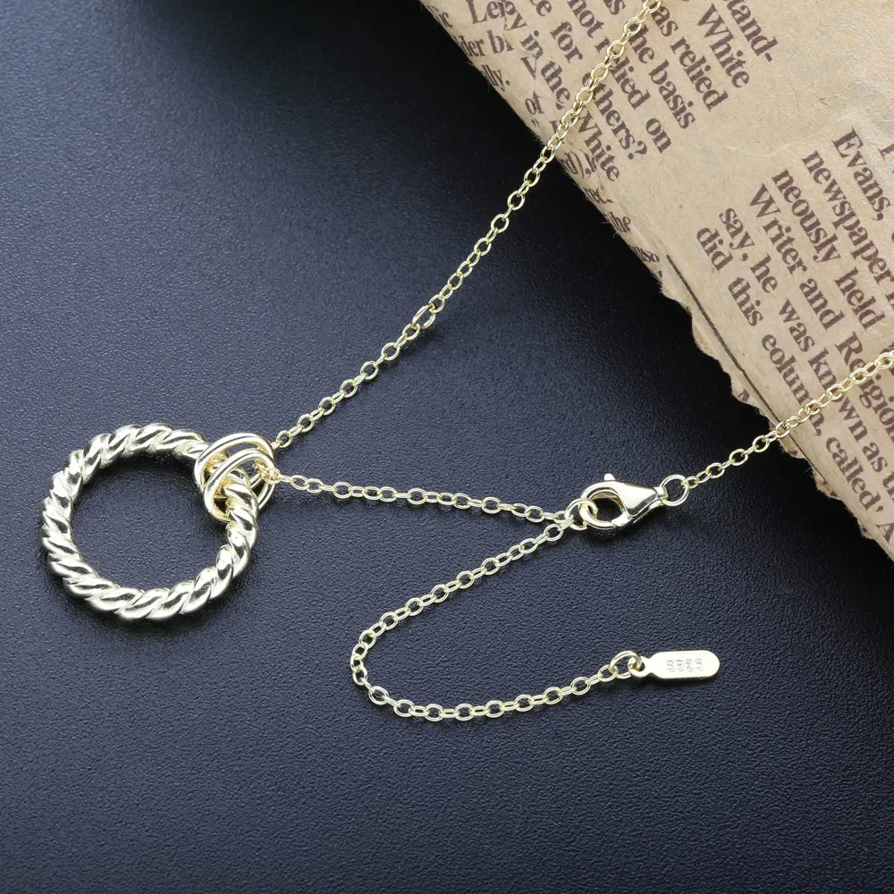 SHADOWHUNTERS-عقد من الفضة الإسترليني عيار 925 مع قلادة ملتوية ، مجوهرات للزوجين #4