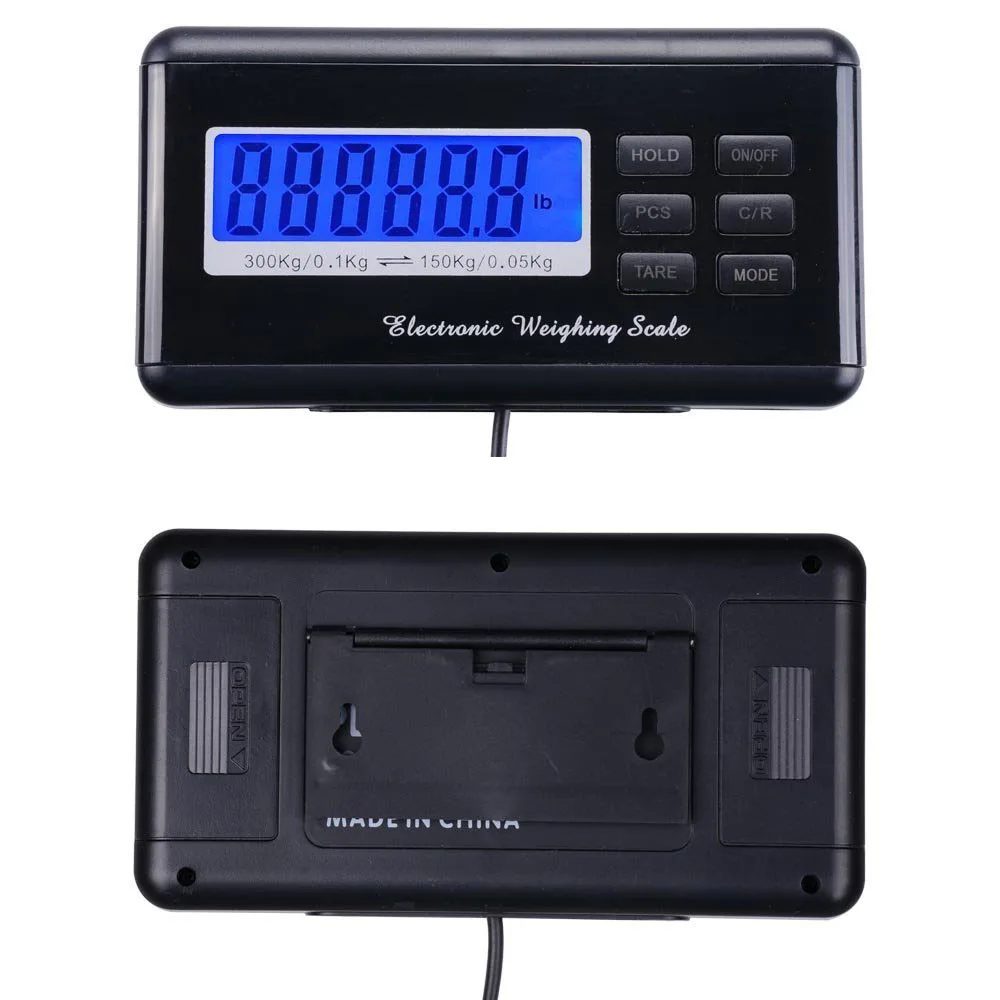 300kg Portable Electronic Balance Digital Postal Scale LCD  Floor Weighing Scale Stainless Steel Platform