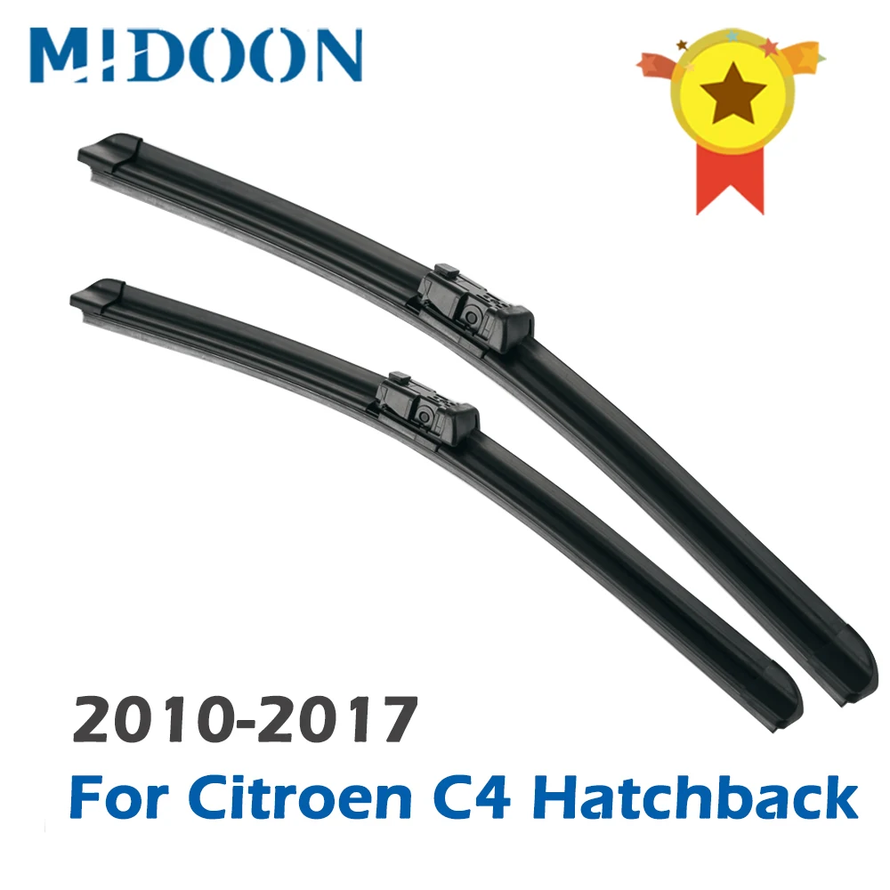 

Щетки стеклоочистителя передние MIDOON для Citroen C4 Hatchback 2010 - 2017 2016 2015 2014, лобовое стекло, переднее стекло, 30 + 26 дюймов