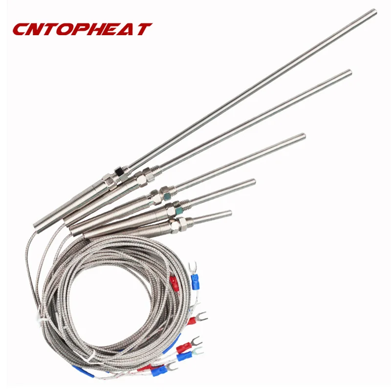 直径5mm Kタイプ熱電対、スプリング付きM8熱電対プローブ、Kタイプ温度センサー